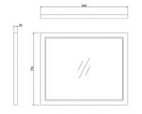 Burlington 60cm x 75cm Matt White Framed Mirror