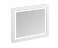 Burlington 90cm x 75cm Matt White Illuminated Framed Mirror