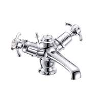 Burlington Claremont Traditional Monobloc Basin Tap - Plug and Chain