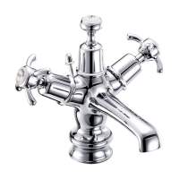 Burlington Anglesey Regent Monobloc Basin Mixer Tap with High Central Indice - Pop Up Waste - ANR4