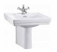 Burlington Contemporary 58cm Basin & Semi Pedestal 