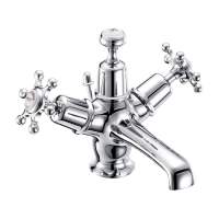 Burlington Birkenhead Traditional Cross Head Basin Monobloc Tap - Pop Up Waste - BI4