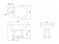 Burlington Rimless Traditional Back To Wall Toilet - P21