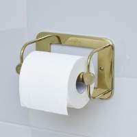 Tecno Project Brushed Nickel Toilet Roll Holder with Flap - Origins Living