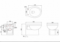 Burlington Regal Back to Wall Toilet Pan - Comfort Height