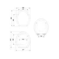 Burlington Traditional Toilet Seat in White - S13