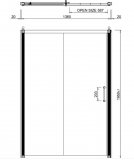 Roman Innov8 Matt Black Sliding Shower Door & Side Panel 1200 x 800mm - Corner Fitting