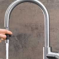 Evolve Spring Pull Out Kitchen Tap - Brushed Steel