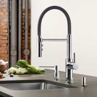 Blanco Kano S Matt Black Kitchen Tap - 526668