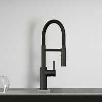 Blanco Catris S Flexo Black and Chrome Kitchen Tap - 525791