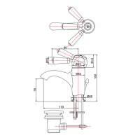 Burlington Anglesey Deck Mounted Angled Bath Shower Mixer Tap - AN19