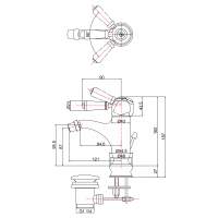 Burlington Anglesey Monobloc Bidet Mixer Tap with High Central Indice - AN13