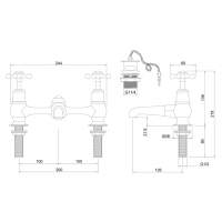 Burlington Birkenhead H Type Basin Mixer Tap - BI10