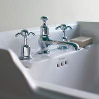 Burlington Kensington Traditional Three Hole Basin Mixer Tap