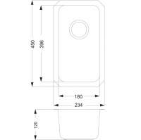 Prima 1 Bowl Large Undermount Kitchen Sink - Stainless Steel