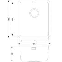 Abode Trydent 1.5 Bowl & Drainer Inset Kitchen Sink - Stainless Steel