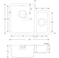 Abode Matrix R15 1 Bowl Undermount / Inset Kitchen Sink - Stainless Steel 340mm