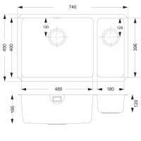 Abode Matrix R15 XL 1 Bowl Undermount / Inset Kitchen Sink - Stainless Steel