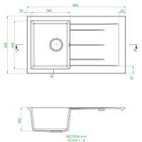 Prima+ XL 1 Bowl R25 Undermount Kitchen Sink - Stainless Steel