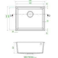 Prima+ Granite 1 Bowl & Drainer Inset Kitchen Sink White