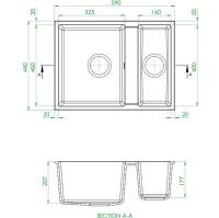 Prima+ Granite 1.5 Bowl & Drainer Inset Kitchen Sink - White