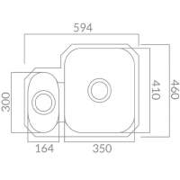 Prima+ 0.5 Bowl R10 Inset Undermount Kitchen Sink - Stainless Steel