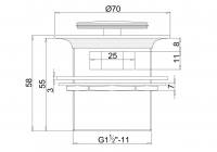 Clearwater & Burlington Shallow Chrome Bath Trap