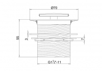 Clearwater Sprung Plug Bath Waste Slotted CW1