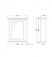 Mia LED Mirrored Bathroom Cabinet - 600 x 700mm