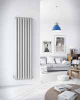 DQ Cove Single Sided 1500 x 413 White Vertical Radiator