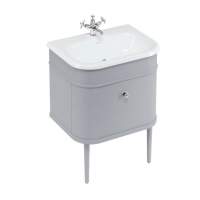 Burlington Chalfont Matt Grey 550mm Single Drawer Traditional Vanity Unit & Basin 