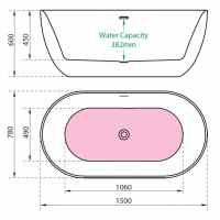 Charlotte Edwards Mayfair 1800 x 860mm Modern Freestanding Bath