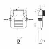 Abacus Easi-Plan Concealed Dual Flush Cistern - 820mm