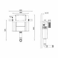 Abacus Easi-Plan Concealed Dual Flush Cistern 1180mm