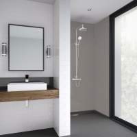 Black Brushed Metro Tile Effect Panels -  Wetwall Composite