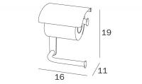 Inda Ego Double Toilet Roll Holder - 32 x 3H x 8cm 