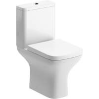 Espada Polar White Bathroom Furniture Pack Inc Toilet Pan, Seat & Basin