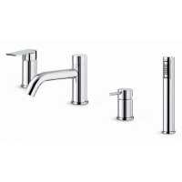 Vema Timea Chrome 4-Hole Deck Mounted Bath Shower Mixer Tap (DITB1076)  