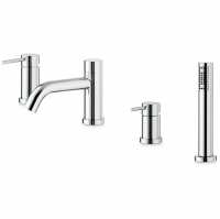 Vema Maira Chrome 4-Hole Deck Mounted Bath Shower Mixer Tap (DITB4006) 