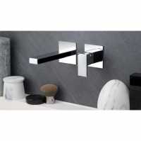 Abacus Ki Matt Black Wall Mounted Single Lever Basin Mixer Tap