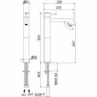 Vema Maira Matt Black Basin Mixer Tap (DITS1226)