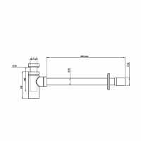 Matt Black - Sprung Basin Waste / Universal Slotted or Unslotted