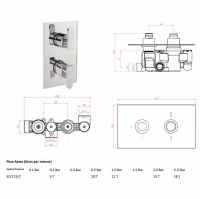 Sagittarius Blade Concealed Thermostatic Valve 2 Way Diverter