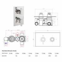 Sagittarius Oveta Concealed Thermostatic Valve 2 Way Diverter