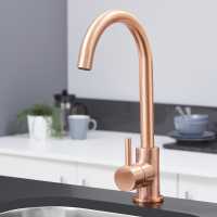 Imperial Traditional Brushed Nickel Kitchen Sink Mixer Tap - Twin Lever