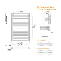 Abacus Linea Towel Rail 1700 x 400mm - White