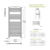 Abacus Micro Linea Slimline Towel Rail 600 x 300mm Chrome