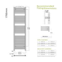 Eastbrook Wingrave 1200 x 600 Matt Black Towel Radiator