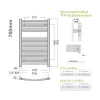 Abacus Elegance Linea Towel Rail 1120 x 400mm - Chrome