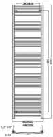 Abacus Elegance Radius Towel Rail 750 x 480mm - Stainless Steel